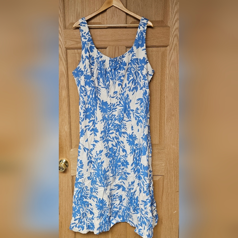 A New Day Size 20 Blue and White Floral Women's Dress‎